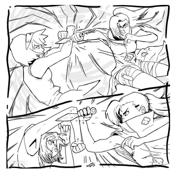 Ino vs Sakura - Akatsuki